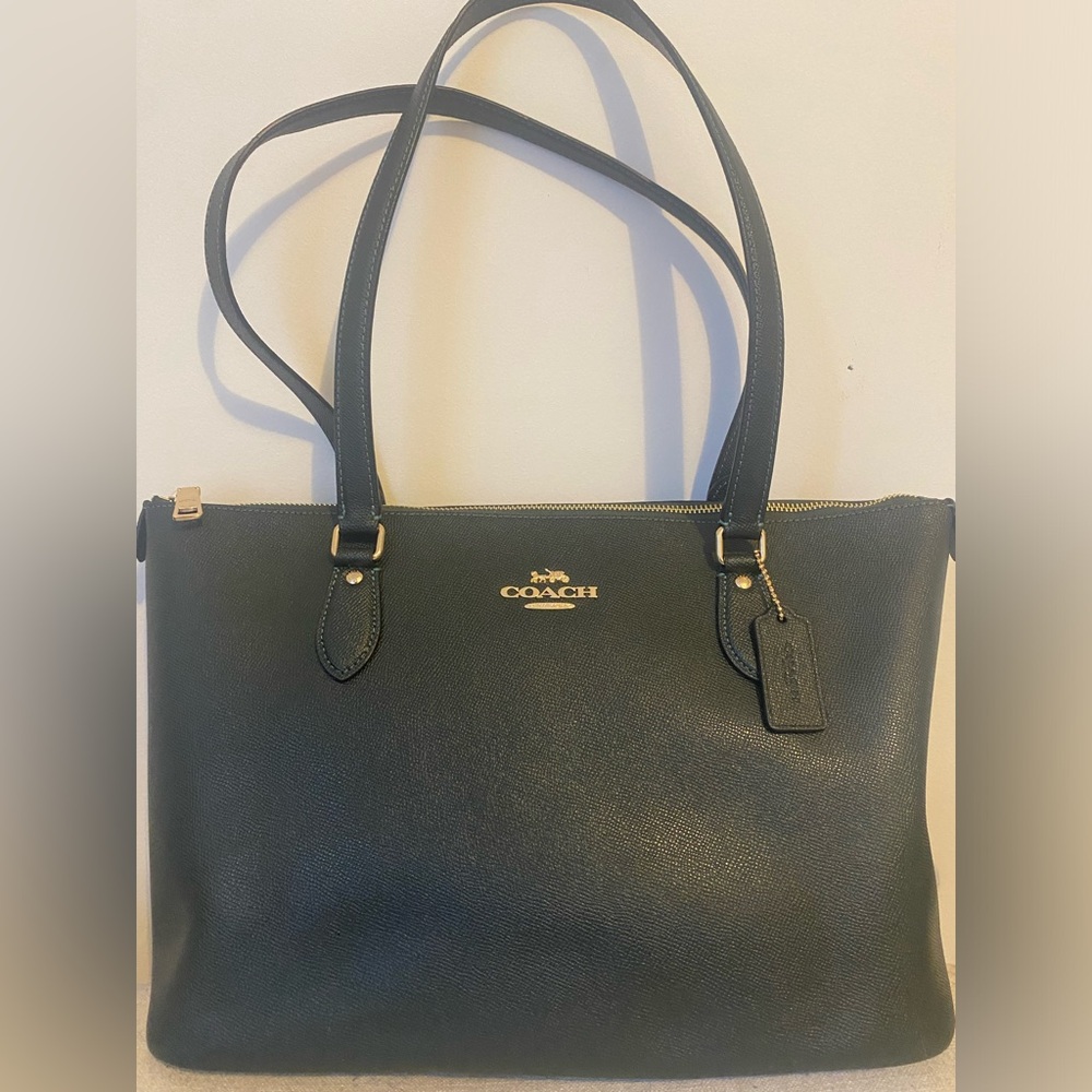 Green Coach tote
